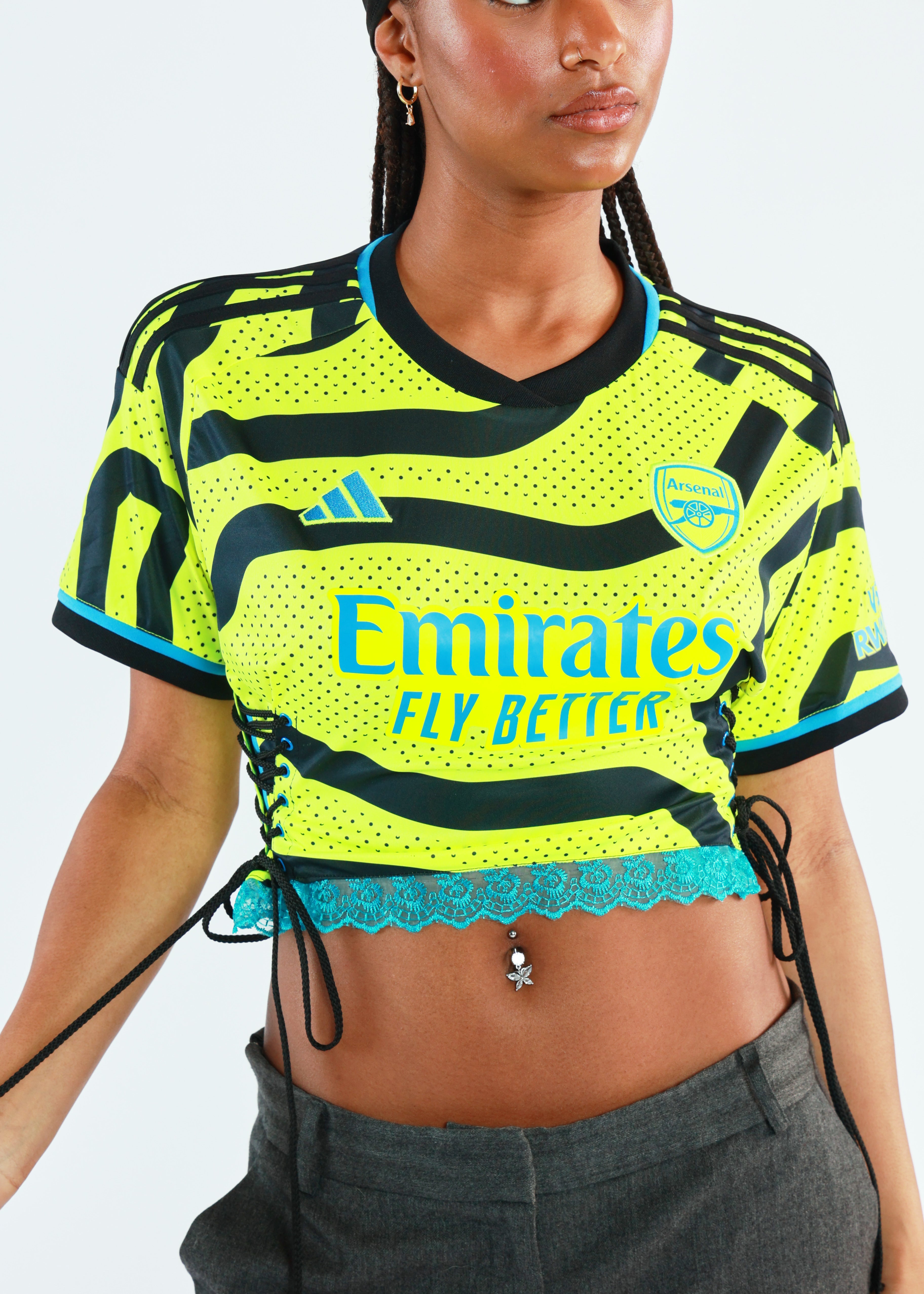 Cropped Neon Arsenal Top
