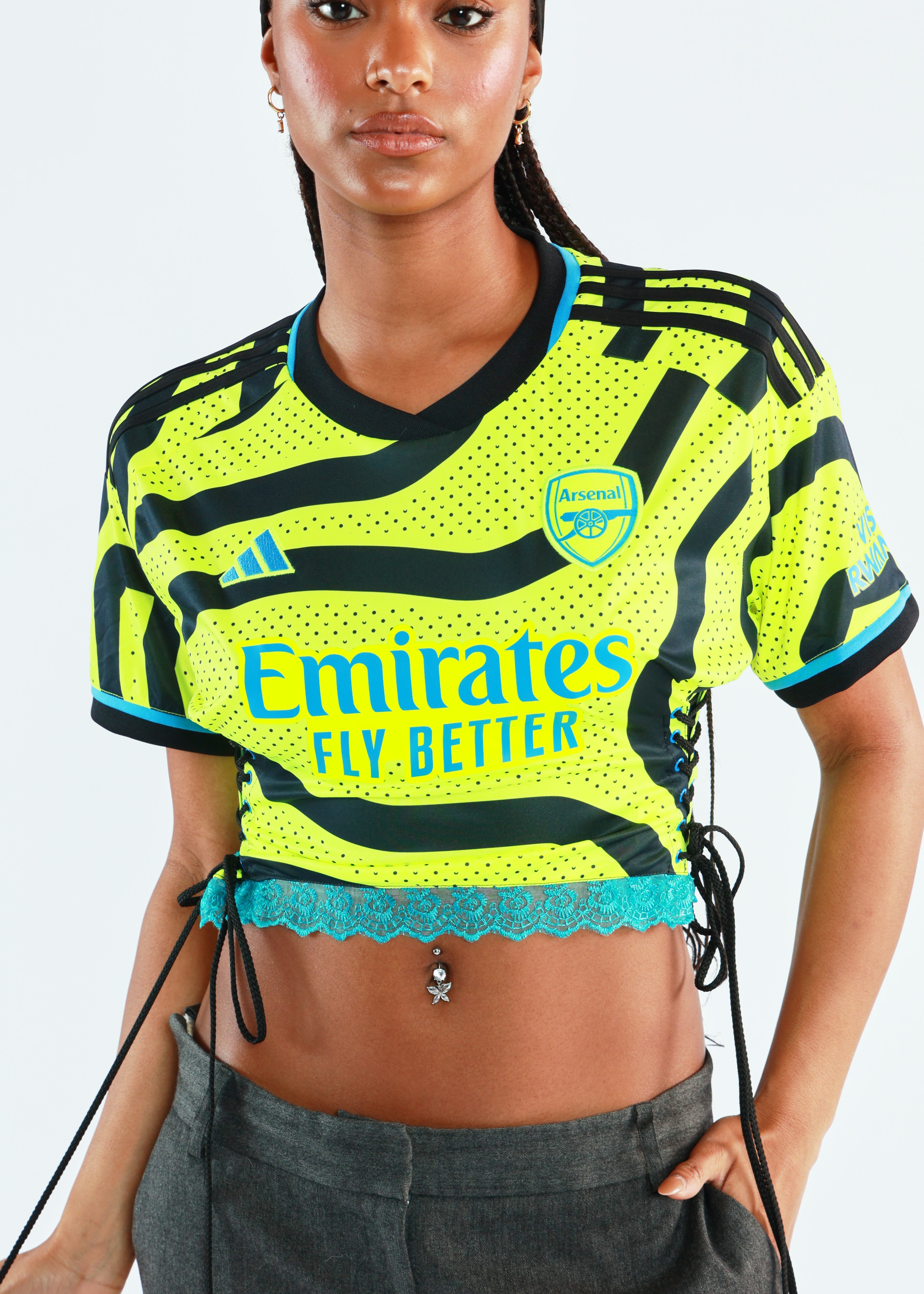 Cropped Neon Arsenal Top