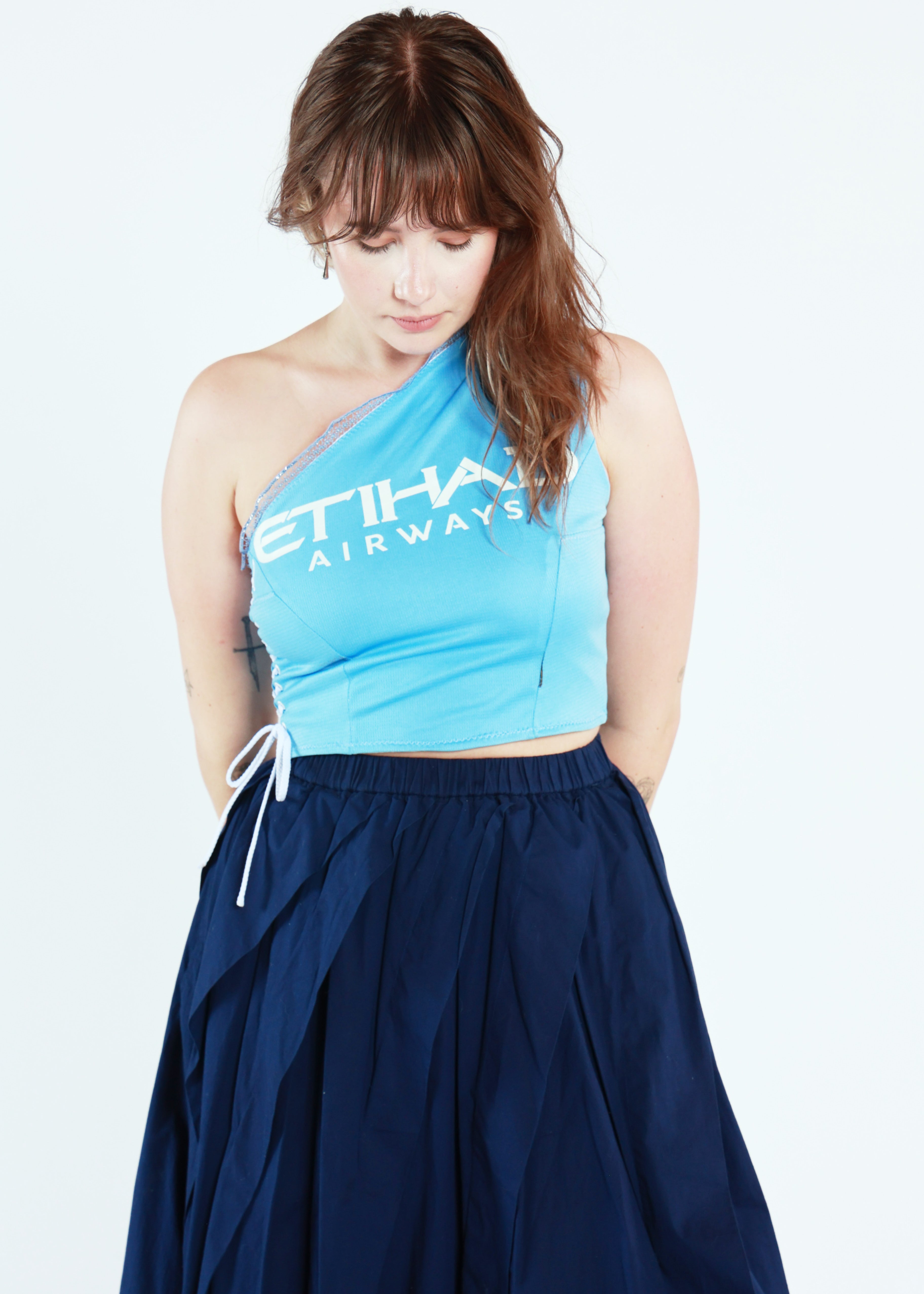 Man City One Shoulder Corset