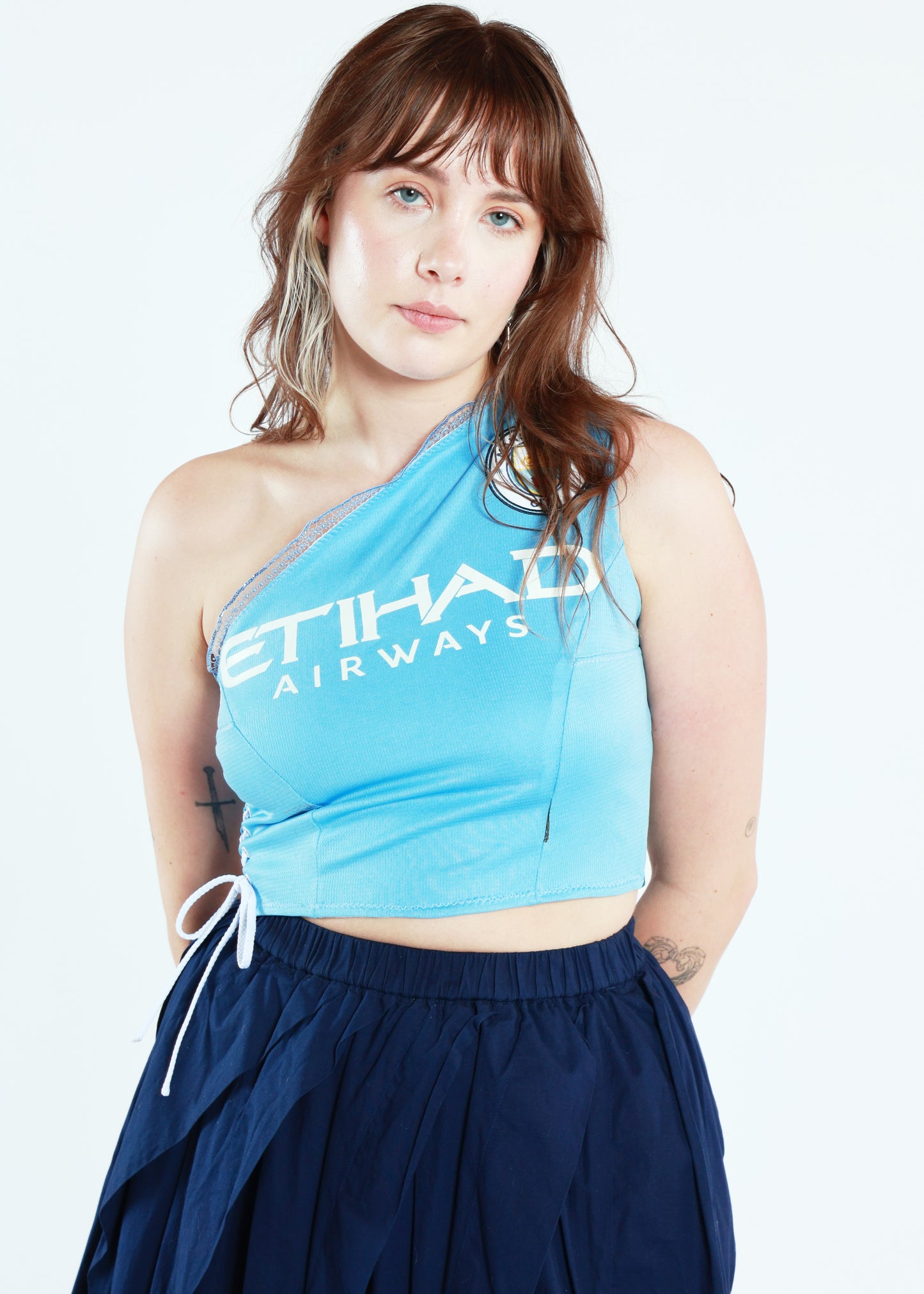 Man City One Shoulder Corset