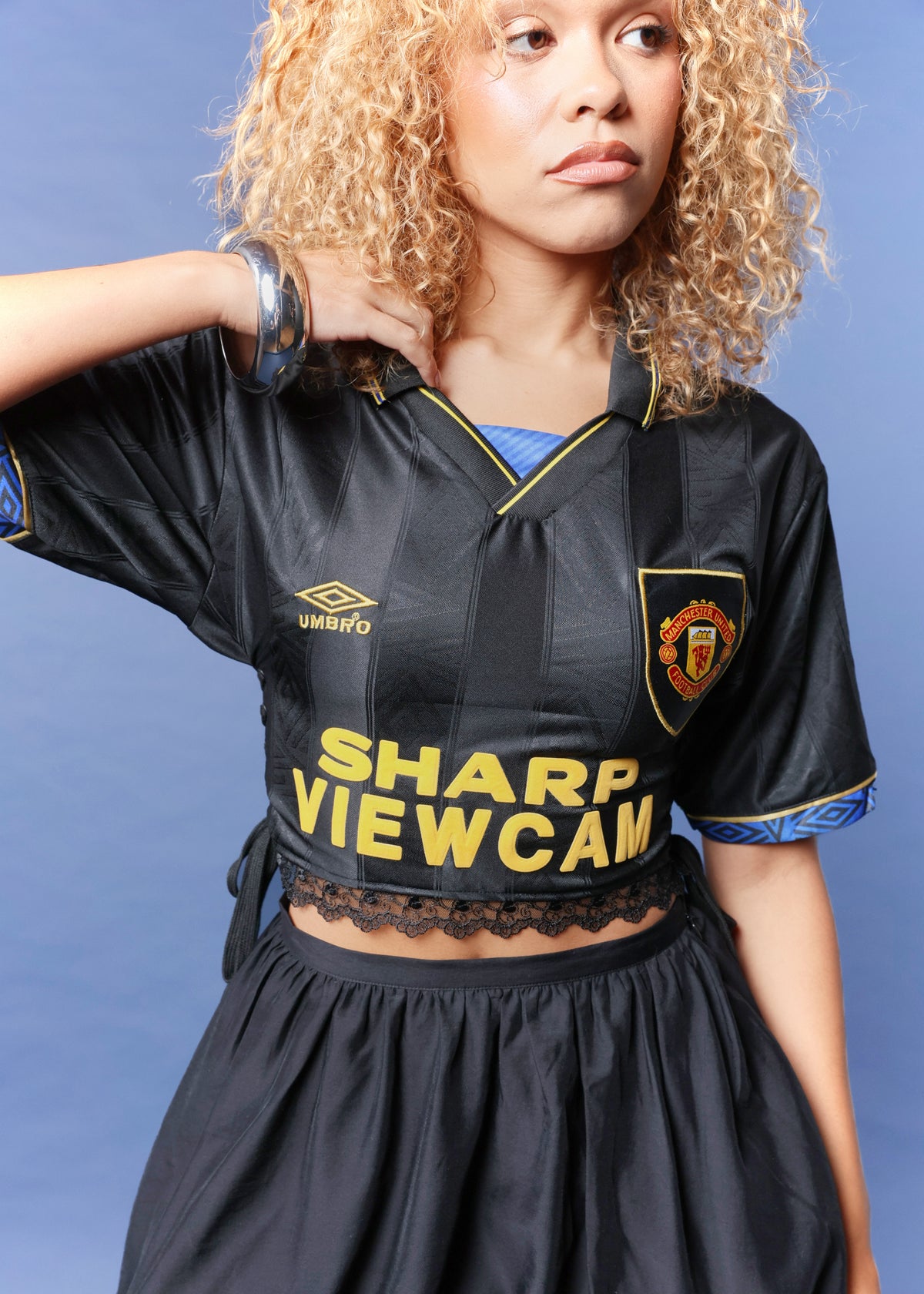Man United Black Corset Top